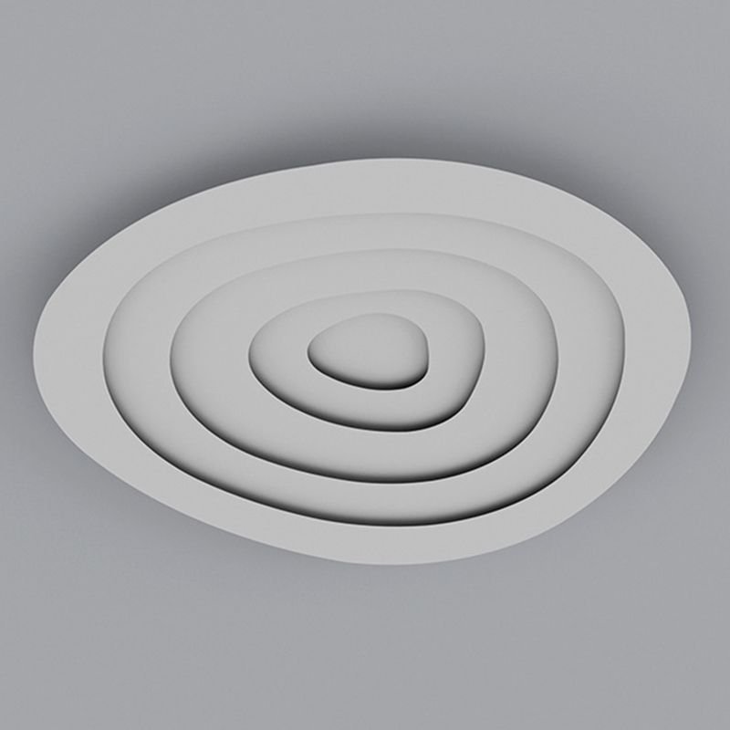 Estilo moderno Espiral Sombra Techo Lámpara Metal 1-Iluminación de techo ligero para restaurante