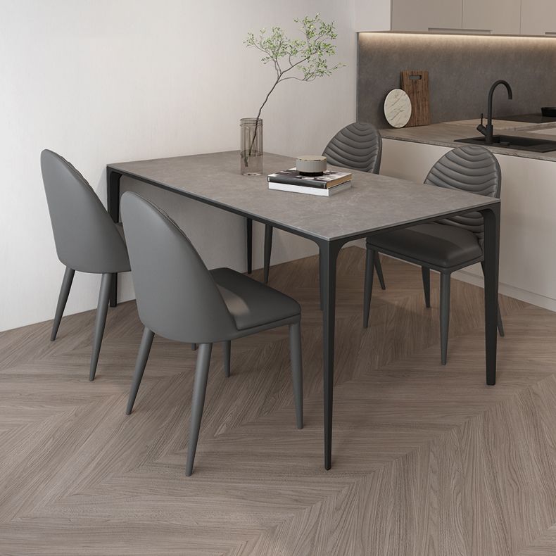 Modern Style Dining Table Sintered Stone Rectangle Table for Home