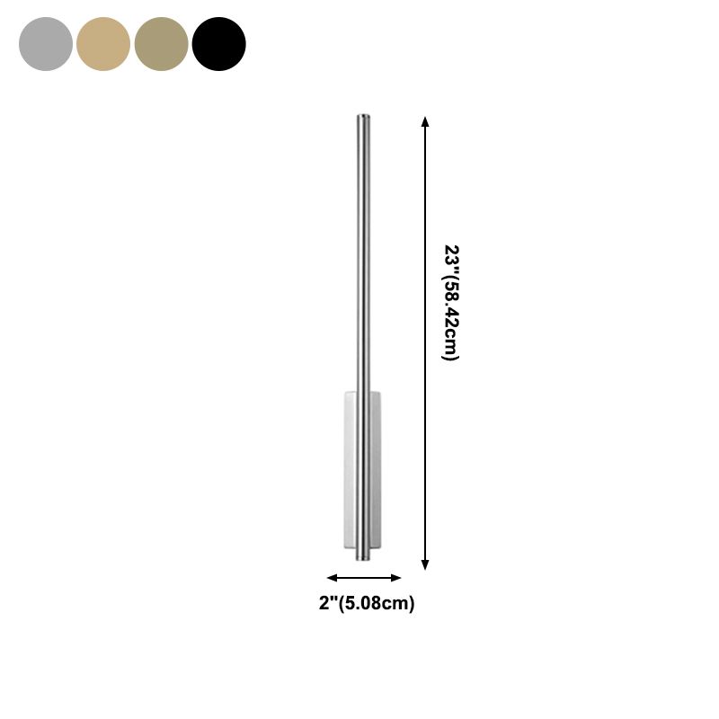 Illuminazione a parete in metallo a 1 luce moderna a forma lineare illuminazione montata a parete