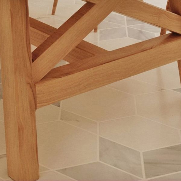 Rectangle Wood Dining Table for Restaurant Modern Pine Table with Trestle Base