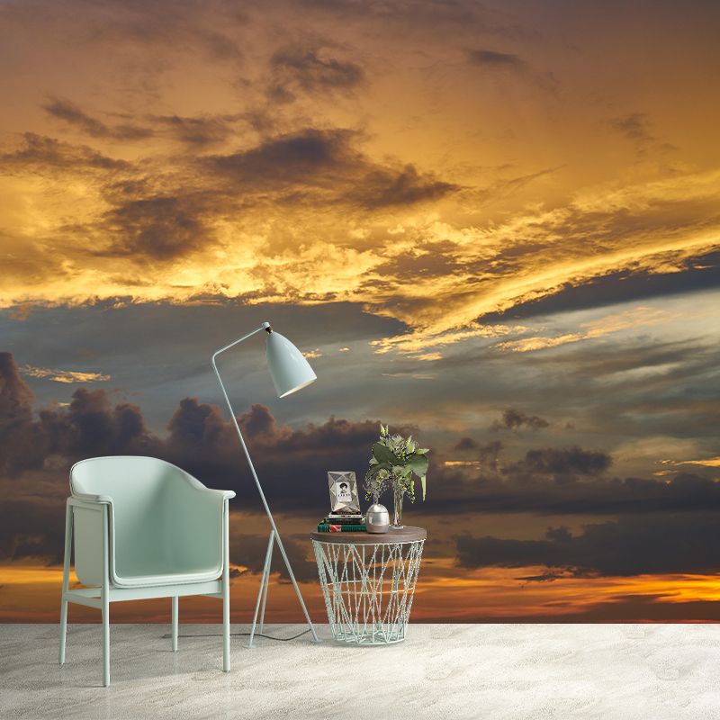 Environmental Contemporary Sky Wall Mural Mildew Resistant Wallpaper for Room