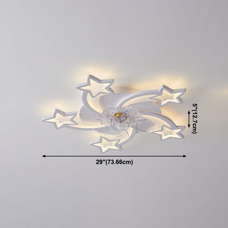 Lampada a ventola del soffitto in metallo Nordico Light Aitura del soffitto con lama a ventola ABS