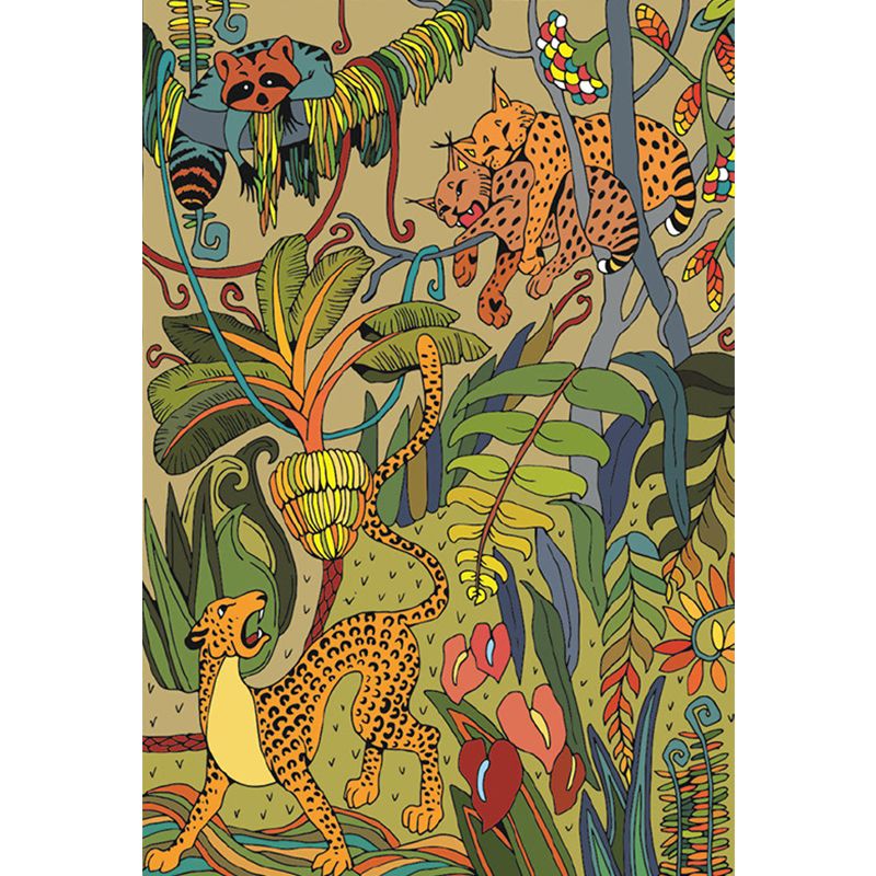 Tropical Cheetah Wall Murals for Decoration, Personalised Size Wall Covering in Brown