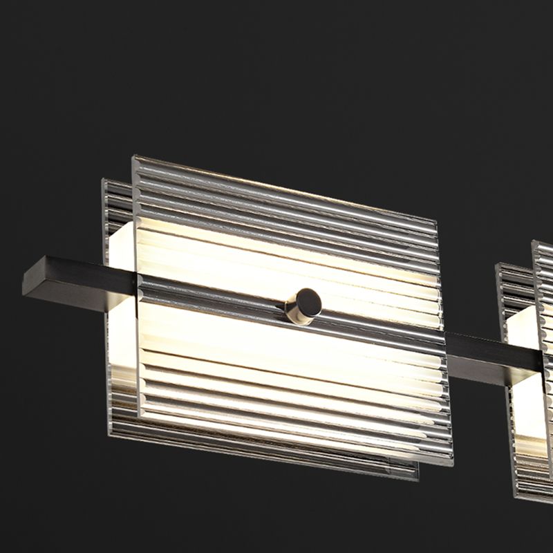 Nordic Style Metal Hanging Lamp Rectangle Shape Island Light Fixture for Bedroom