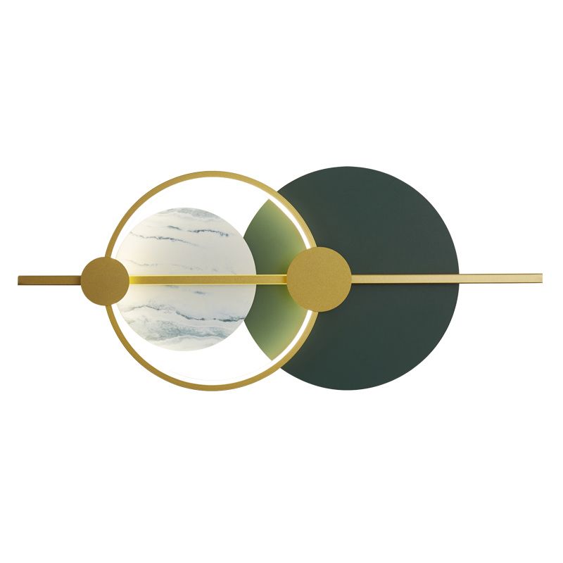 Aparte de la pared de metal de forma redonda APELÍDO MALAR ESTILO MODERNO 1 Luz de pared de luz