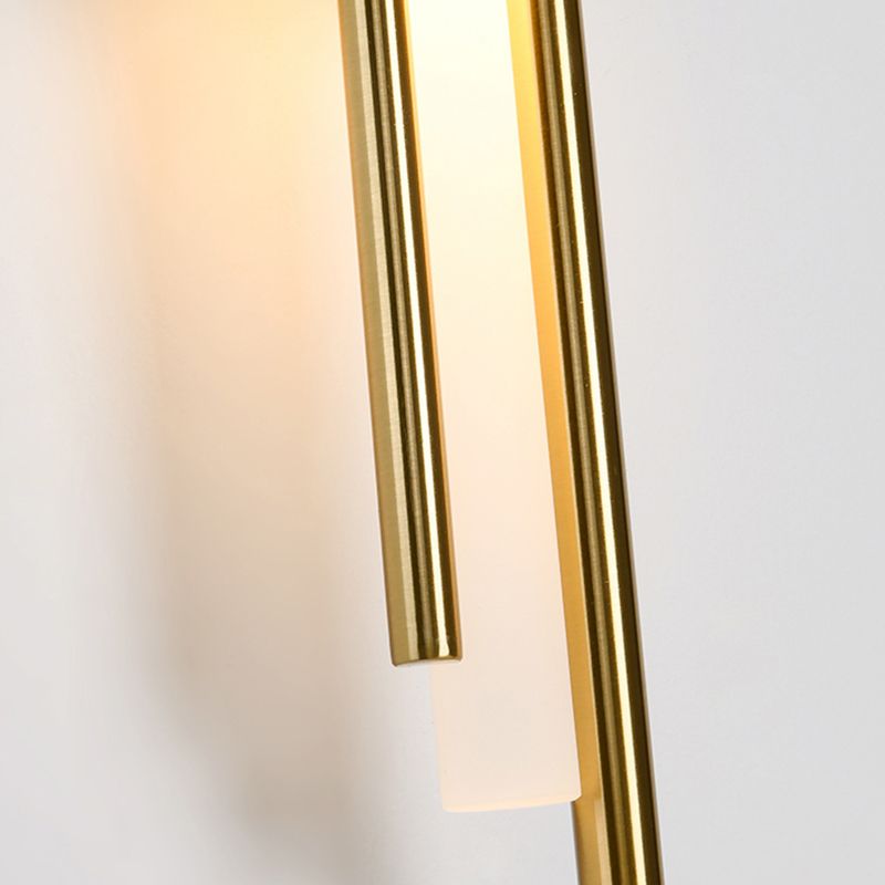 Lampada a parete a 1 luci lampada moderna a parete a parete con tonalità acrilica bianca