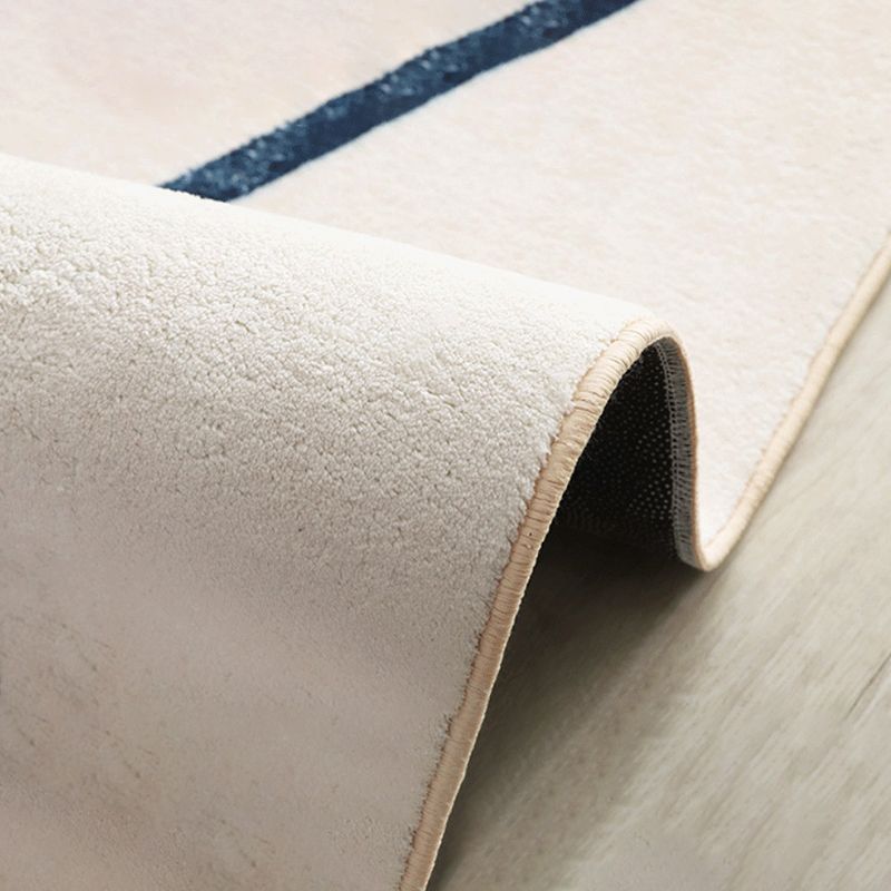 Pink Modern Rug Polyester Chrysanthemum Rug Washable Rug for Drawing Room