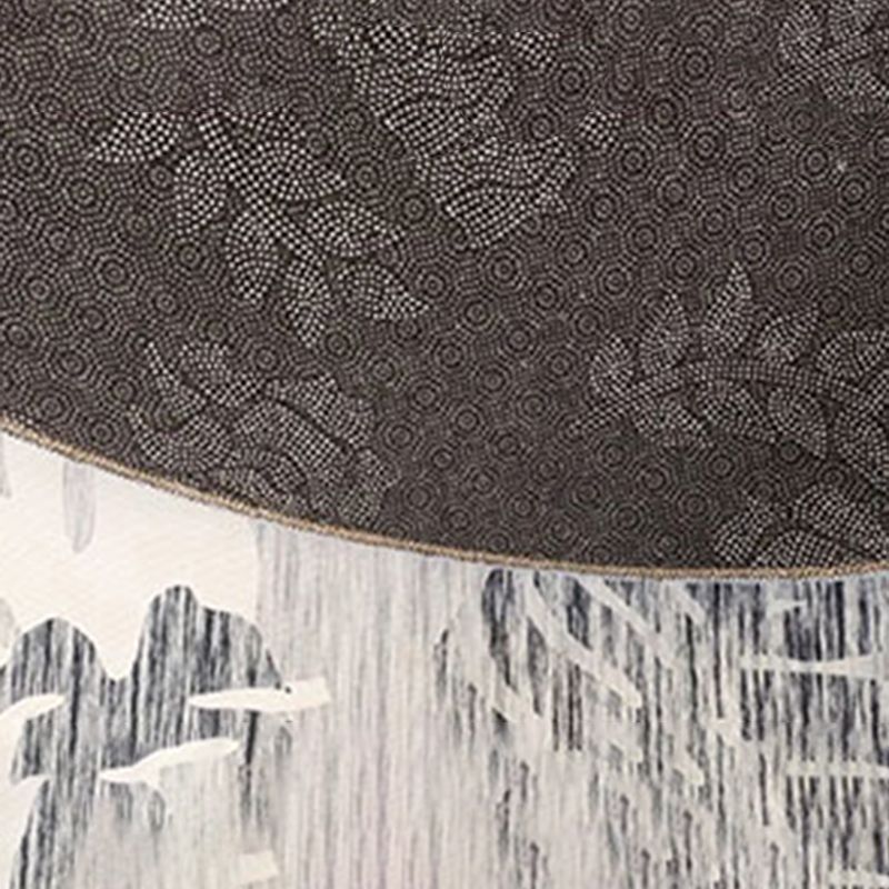 Round Multicolor Casual Indoor Rug Polyester Ink Traces Rug Non-Slip Backing Indoor Rug for Bedroom