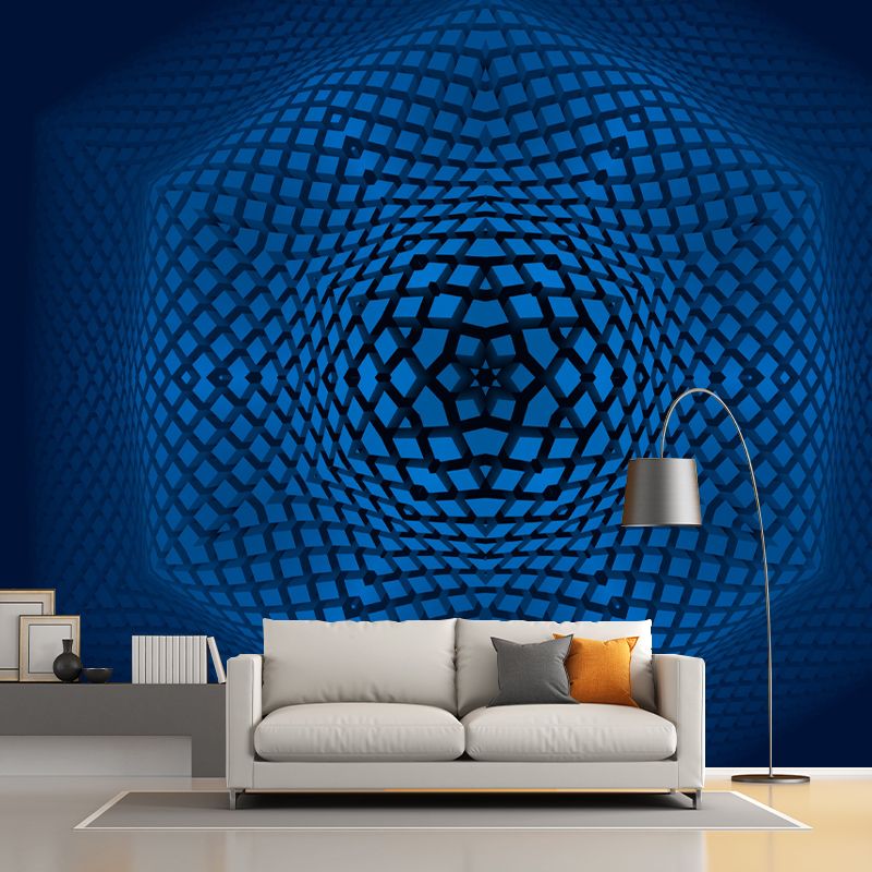 Geometric Illustration Full Size Wall Covering for Living Room, Customized Size Available