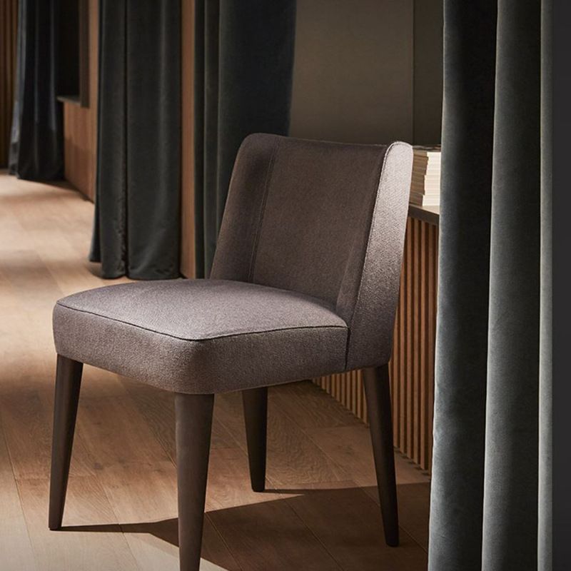 Sedia da pranzo con sedia da sedia da interno-esterno contemporanea con gambe in legno