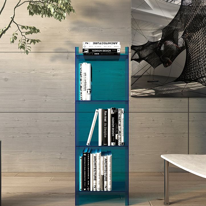 Acrylic Vertical Standard Bookshelf Scandinavian Closed Back Bookshelf