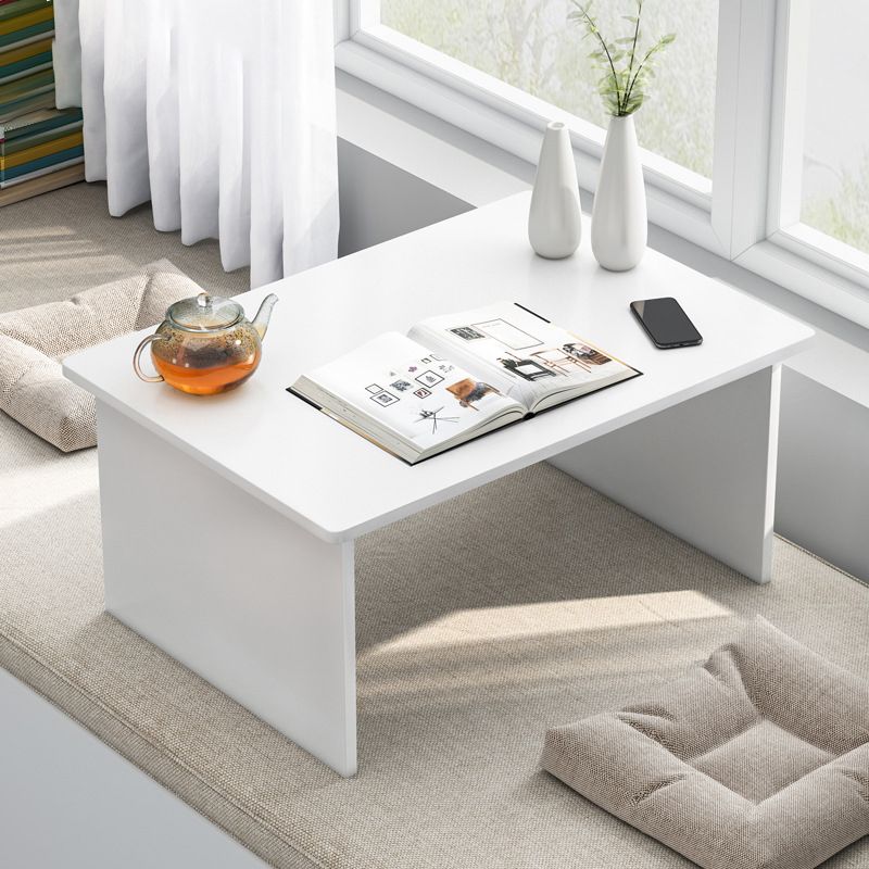 Modern 12.5"Tall Sled Rectangular Wooden Table Top Coffee Table