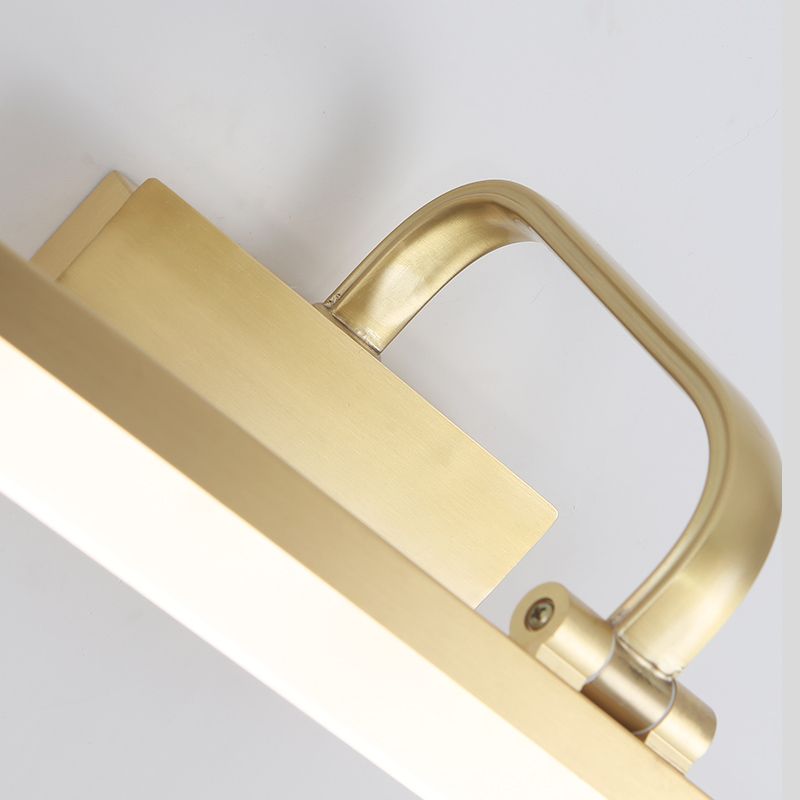 Luce murale a specchio in metallo a forma lineare moderna illuminazione montata a parete singola