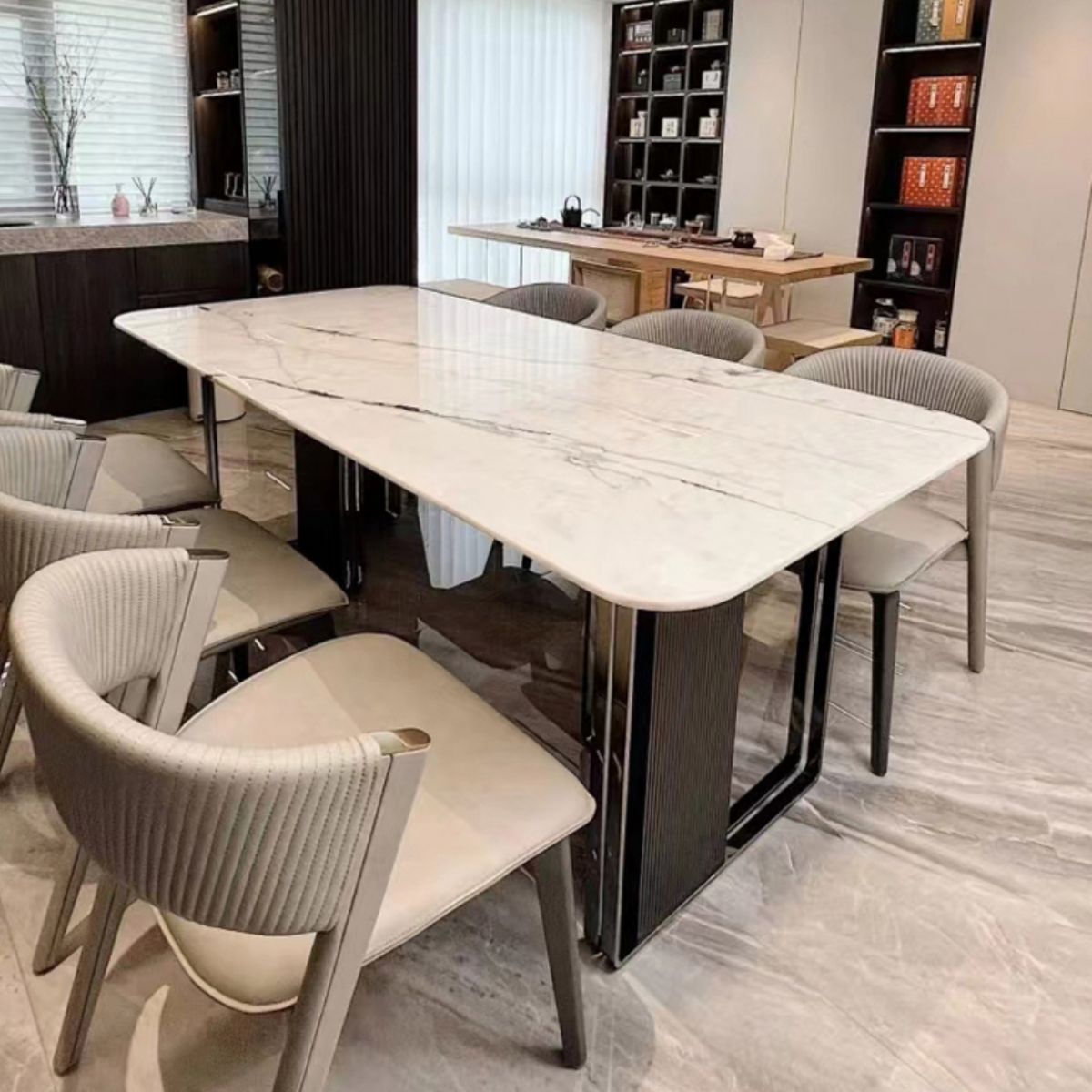 Rectangle Dinner Room Kitchen Table Contemporary Dining Table