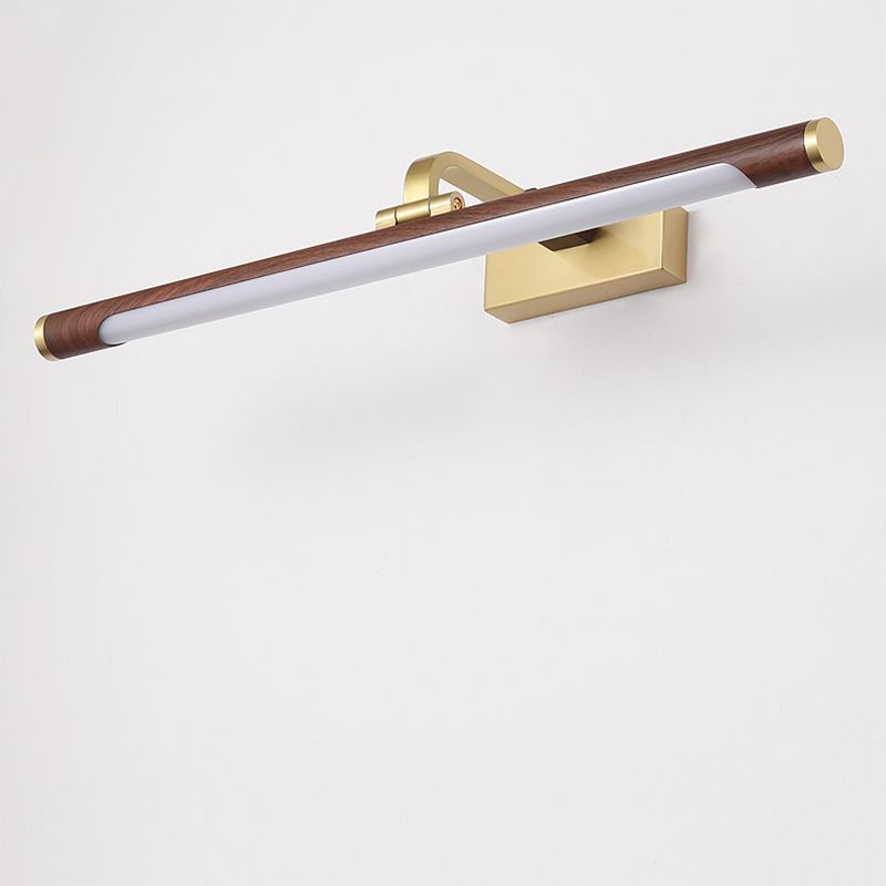 Mount mural linéaire moderne LAMPE MUR MUR-LUMIÈRE DE BOIS 1 LIGHT pour la salle de bain