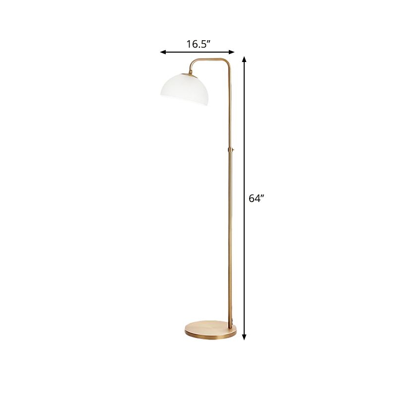 Domed Opal Glass Floor Lamp Eigentijds
