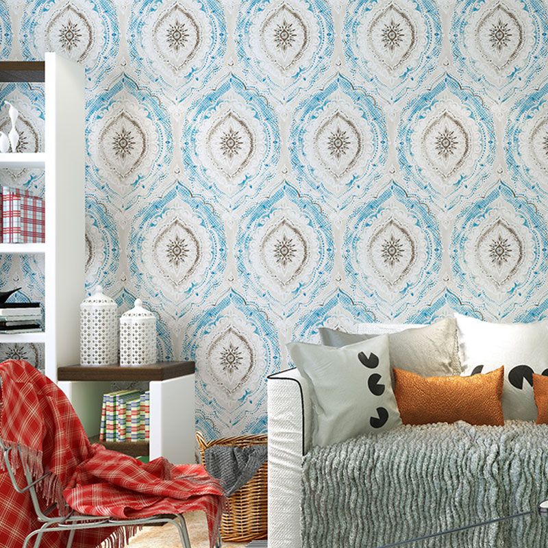 Bohemian Floral Surface Wallpaper in Natural Color Bedroom Wall Covering, 33-foot x 20.5-inch