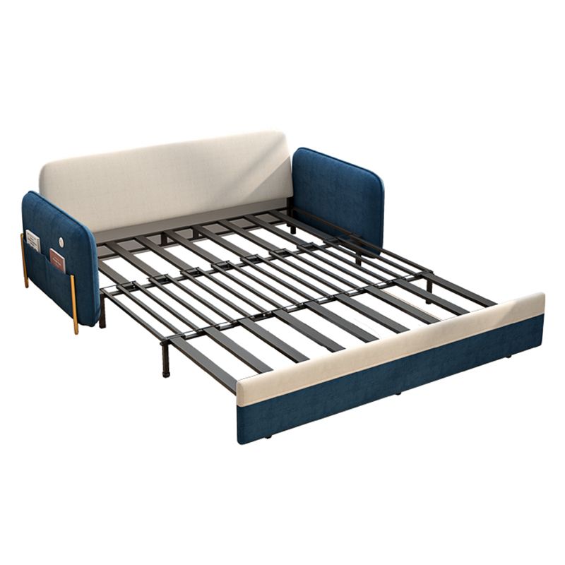 Glam Convertible Sofas Flared Arms Pillow Back Sofa Bed with Storage