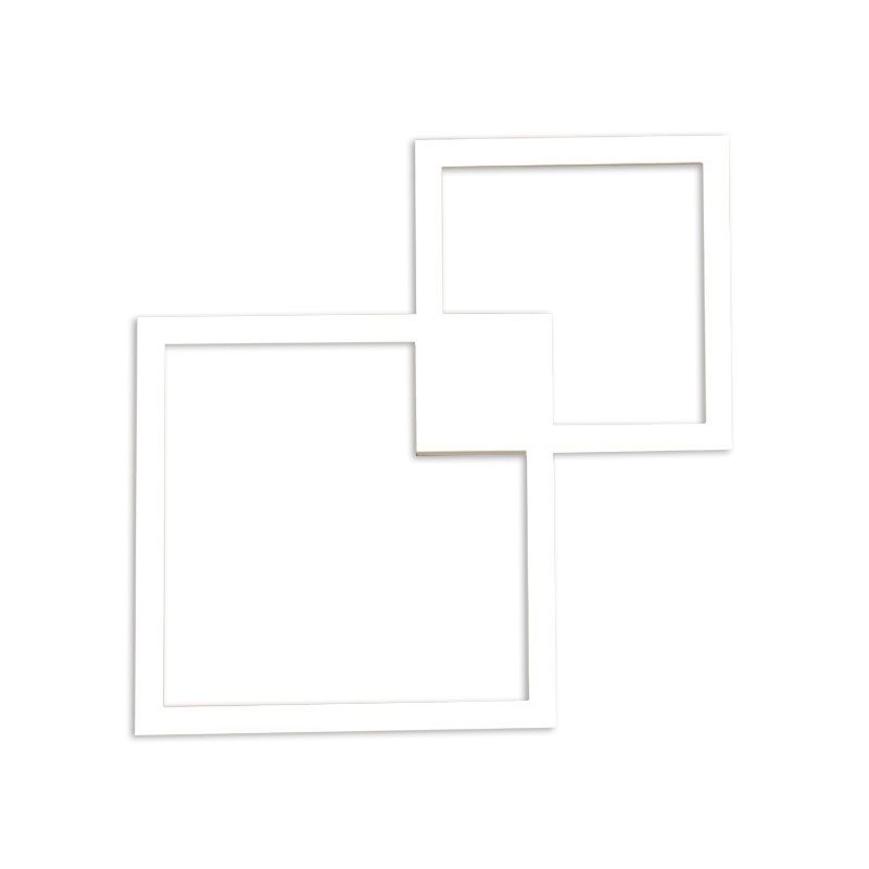 LED Dining Room Sconce Light with Picture-Frame Acrylic Shade Black/White Wall Lighting Ideas in Warm/White Light