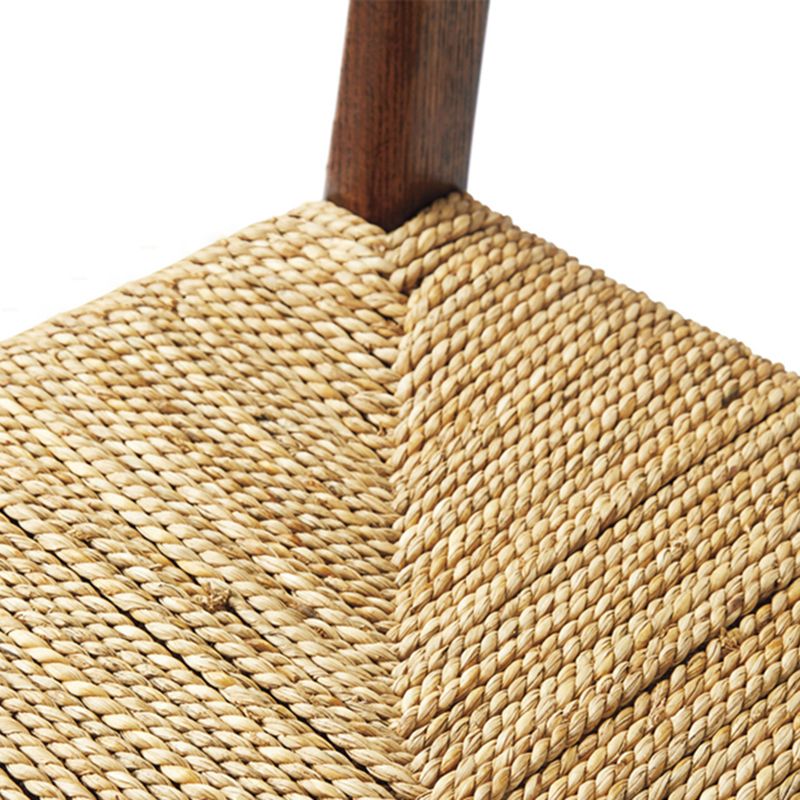 Contemporary Low Back Armless Bar Stool with Ash Solid Wood Base