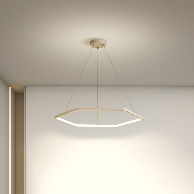 Geometric Hanging Light Kit Simplicity LED Metal Pendant Light Fixture
