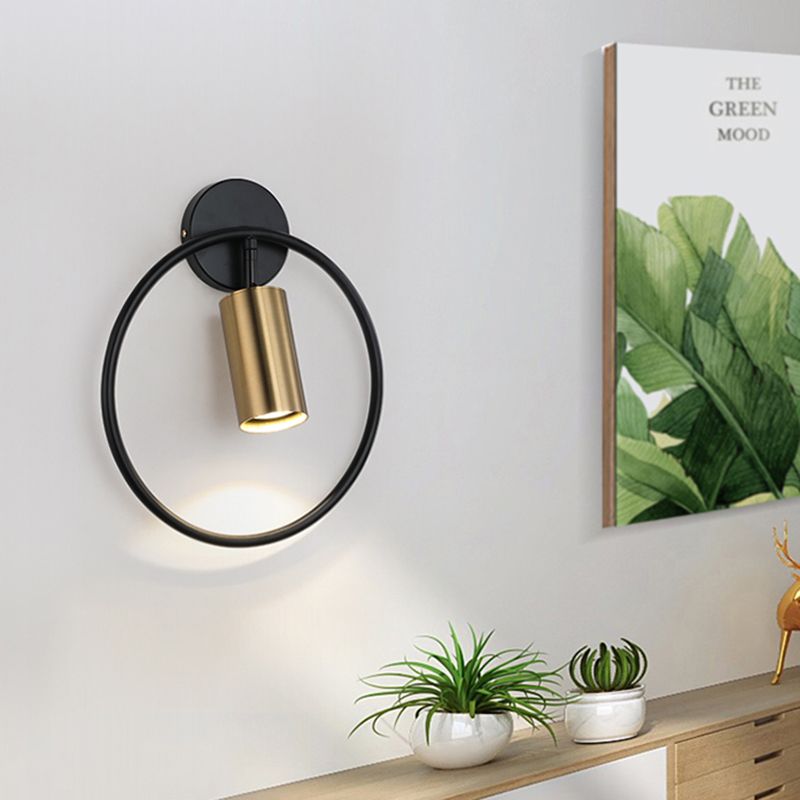 Luz de pared de pared de globo de globo de metal contemporánea de 1 luz para el dormitorio