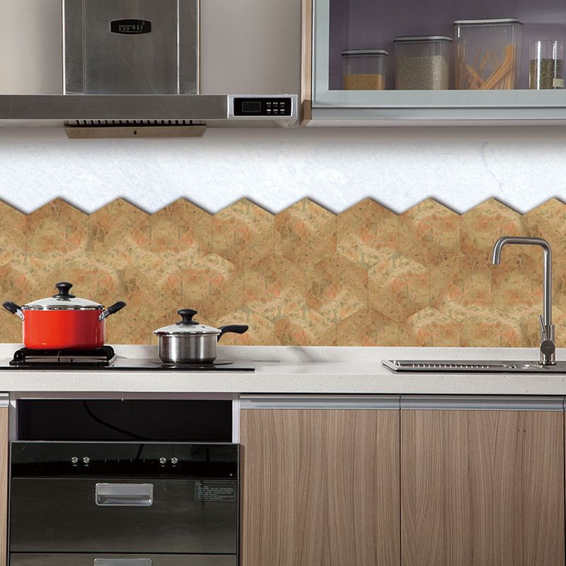 Modernist Faux Granite Peel Wallpapers in Yellow Living Room Wall Covering, 5-sq ft