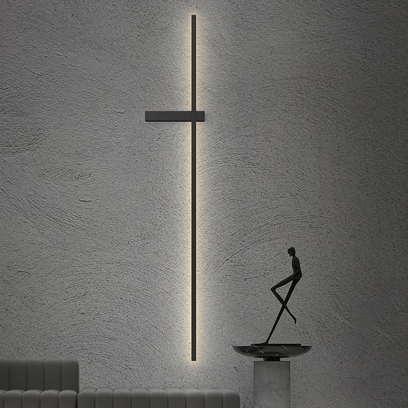 Metal Linear Shape Wall Sconce Modern Style 1 Light Wall Light Sconce