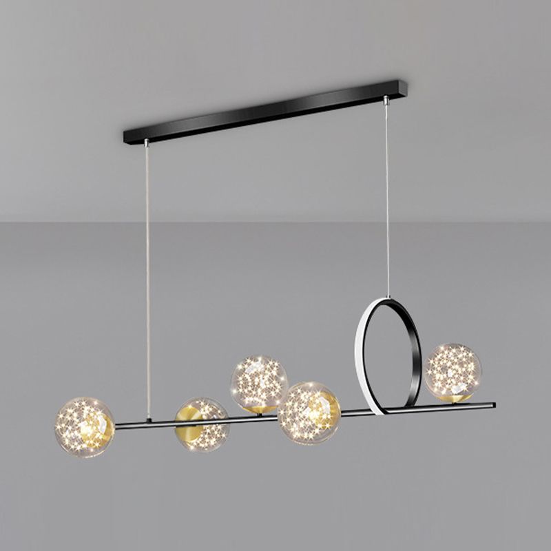 4/5-Light Golden/Black Kitchen Island Lighting LED Modernism Island Pendant Lighting