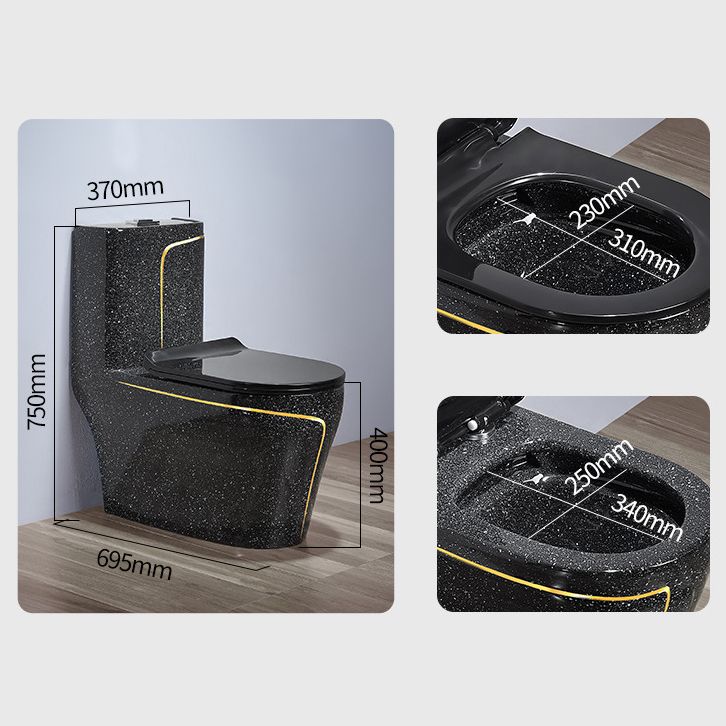 Floor Mount Flush Toilet Traditional One-Piece Toilet with Slow Close Seat