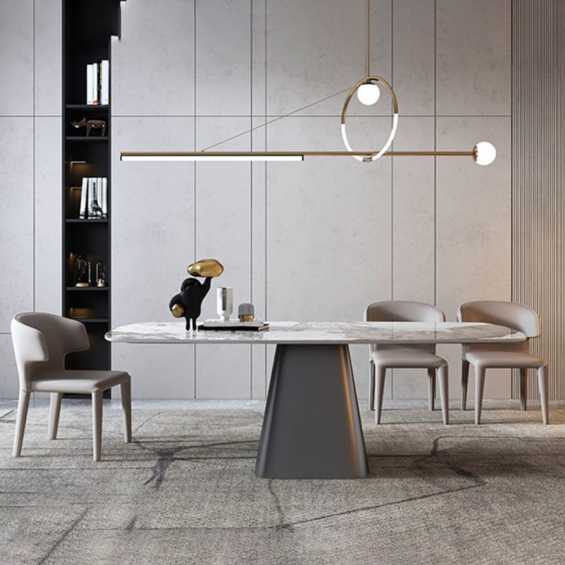 Modern Style Sintered Stone Dining Table Set Rectangle 1/2/3/4/7 Pieces Dining Set