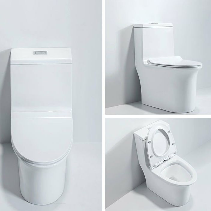 Modern Ceramic Toilet Bowl One Piece Flush Toilet with Toilet Seat
