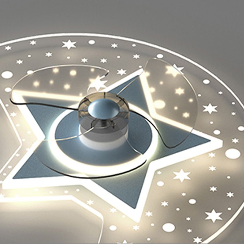 Mondform Metall Deckenlüfter Kid Style 3 Lichter Deckenventilator Lampe