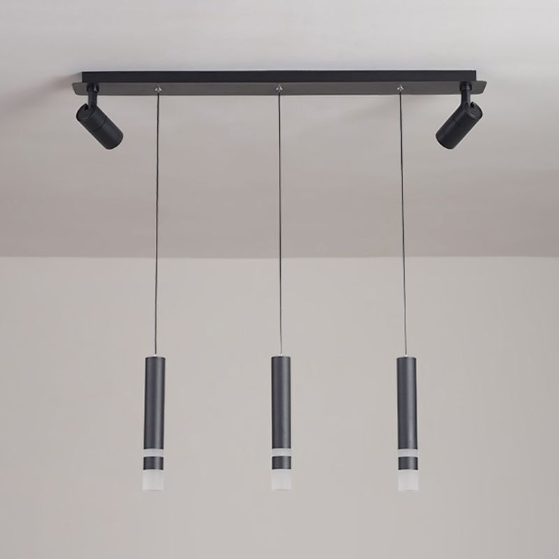 Luz colgante cilíndrica moderna lámpara de lámpara simple para comedor para comedor