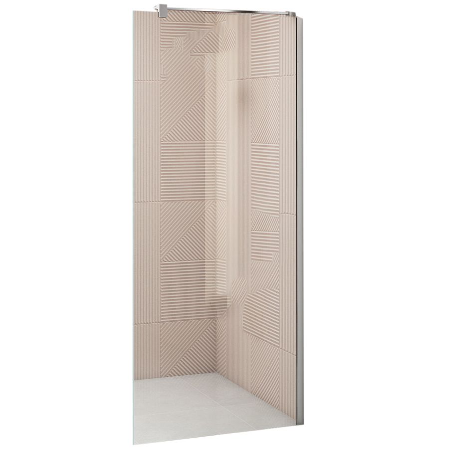 Simple Bathroom Tempered Glass Bath Screen, Frameless Fixed Partition Screen