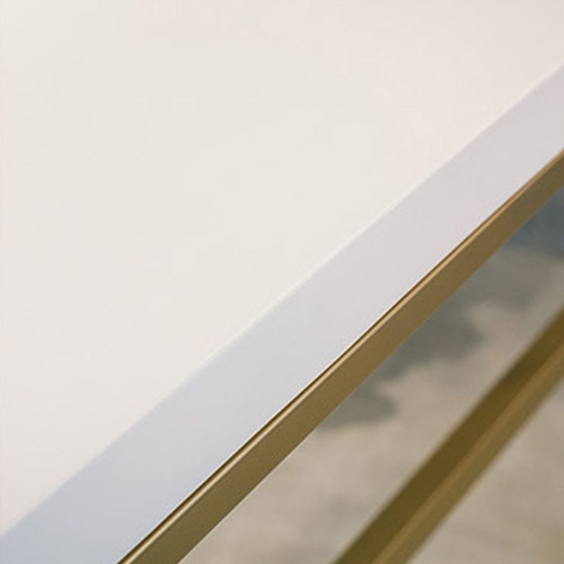 Modern Bar-height Table Solid Wood Top Bistro Pub Table with Gold Base