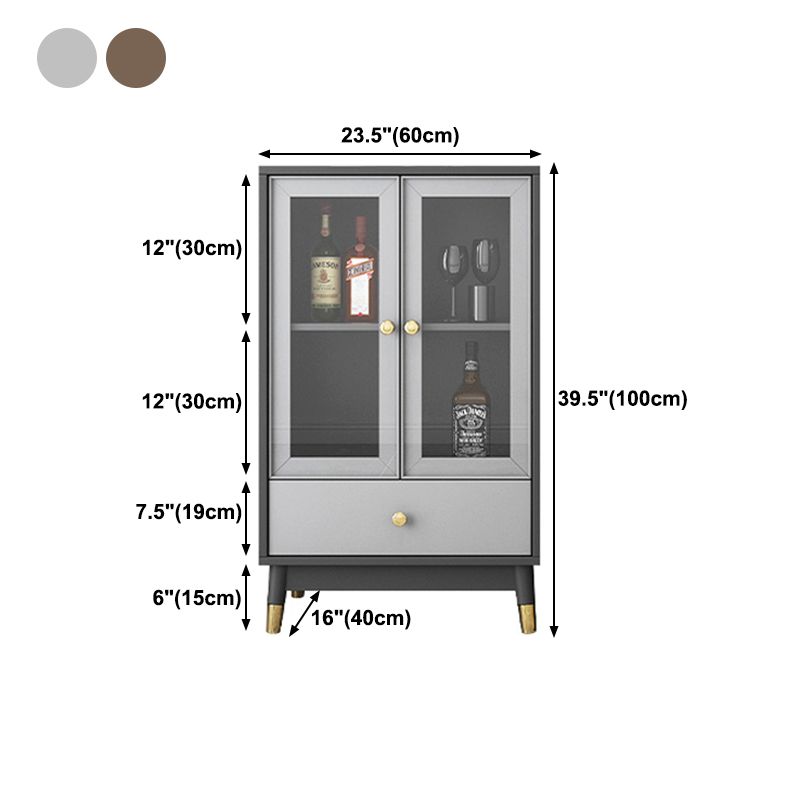 Glam Style Cupboard Artificial Wood Frame Kitchen Sideboard for Dining Room