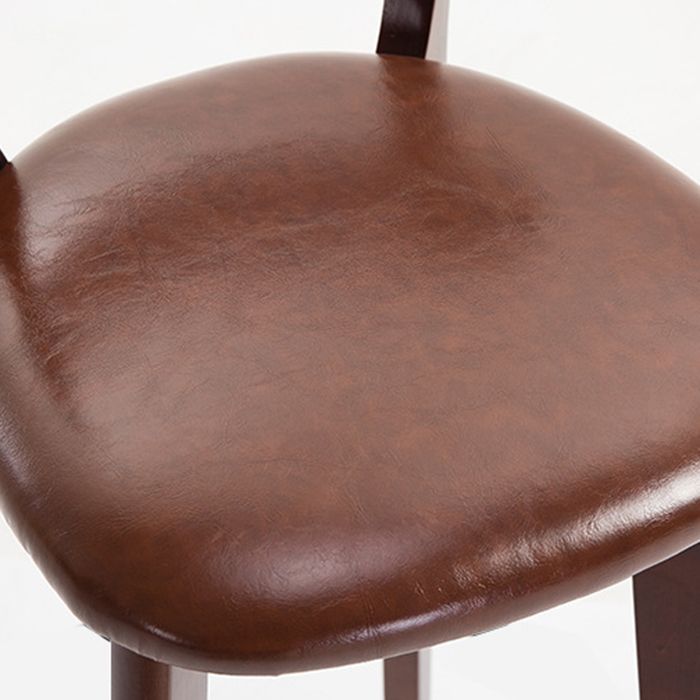 Scandinavian Matte Finish Solid Wood Bar Stool Dessert Shop Footrest Stool