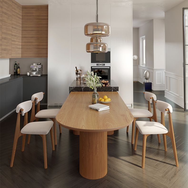 3 Legs Dining Table Modern Style Pine Wood Table for Dining Room