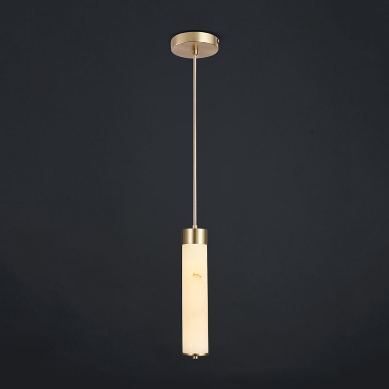 Steencilinder hanger verlichting armatuur moderne stijl led messing plafond hanglampje