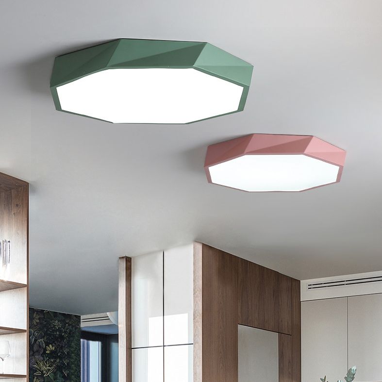 Plafonnier encastré géométrique en métal, luminaire LED de Style nordique