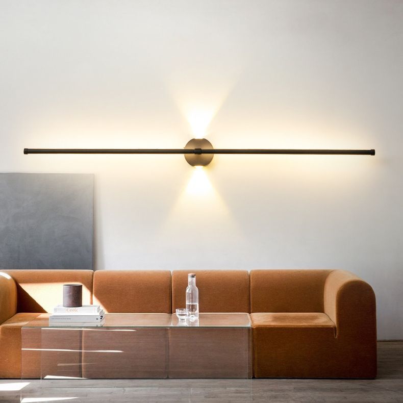 Metal Linear Shape Wall Light Modern 3 Lights Wall Mount Fixtures