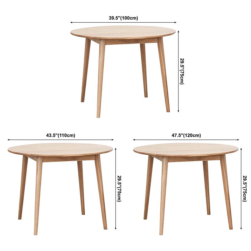 Tripod Base Dining Site Table Table de cuve contemporaine avec bois massif
