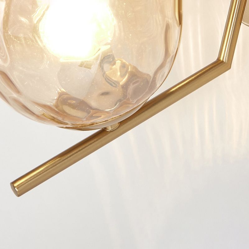 Modern Minimalist Style Spherical Wall Mount Light Fixture 1 Light Wall Lighting with Glass Shade
