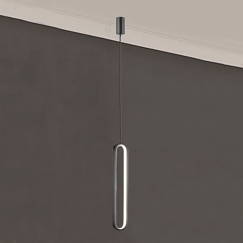 Metal Minimalist Line Shade Hanging Lights Modern Style Light Hanging Mount Fixture