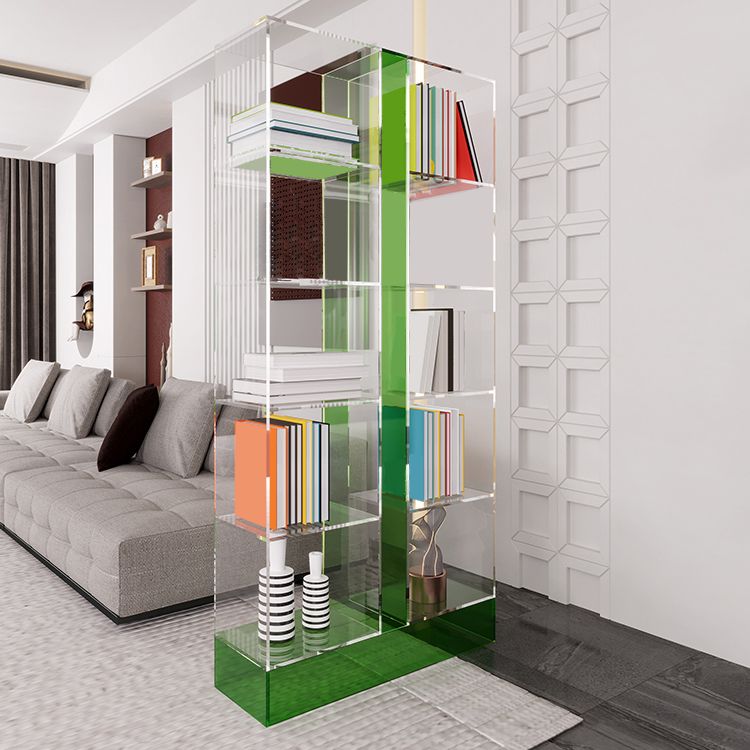 Modern Style Open Back Bookshelf Acrylic Bookcase for Study Room