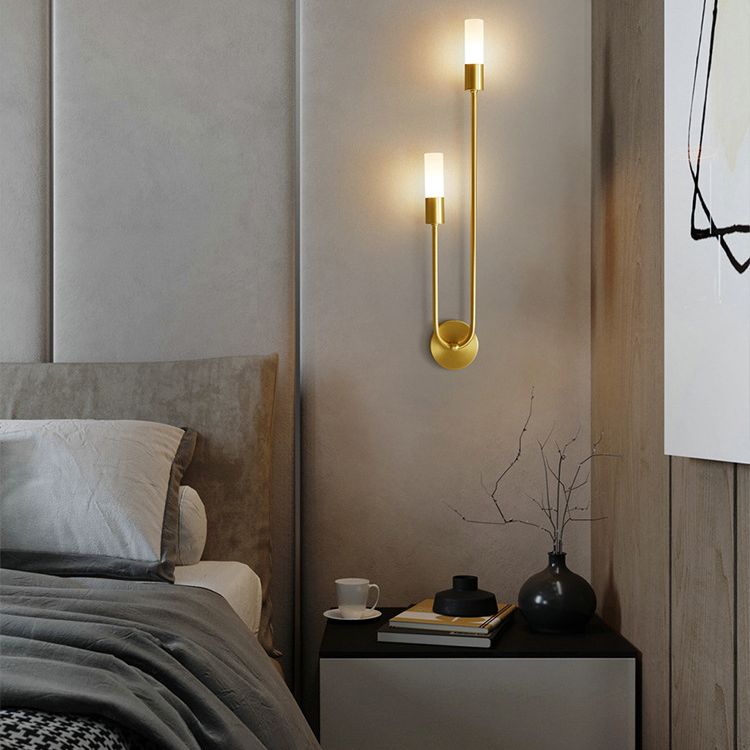 Nordic Minimalist LED Wall Sconce Light 2 Lights Up Lighting Wall Lamp for Bedroom