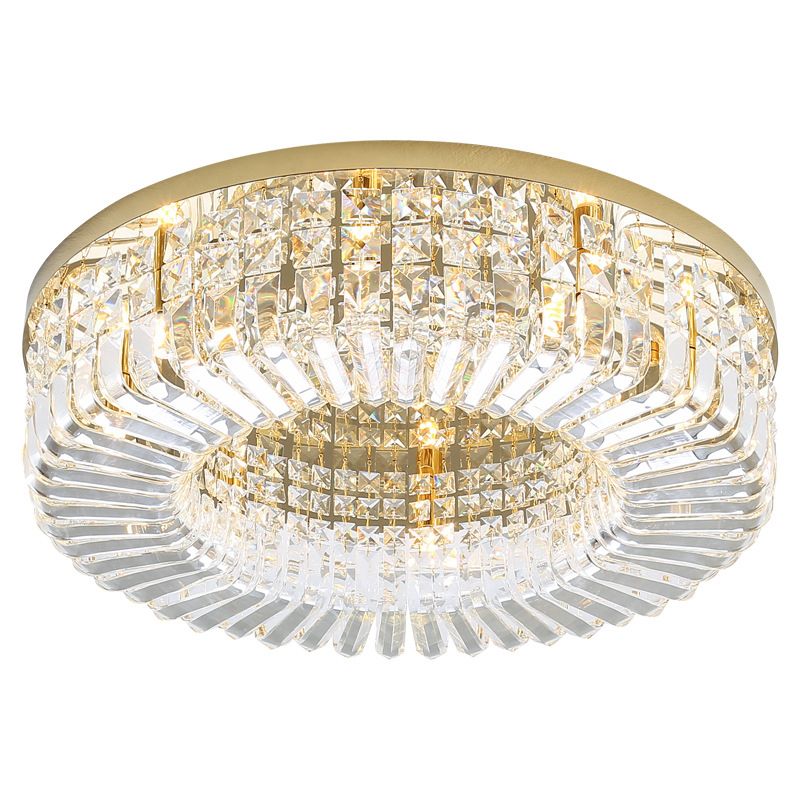 Geometric Flush Mount Ceiling Light Modern Crystal Flush Light for Living Room