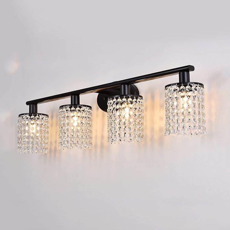 Metal Geometric Bath Light Contemporary Style Multi Lights Vanity Wall Sconce