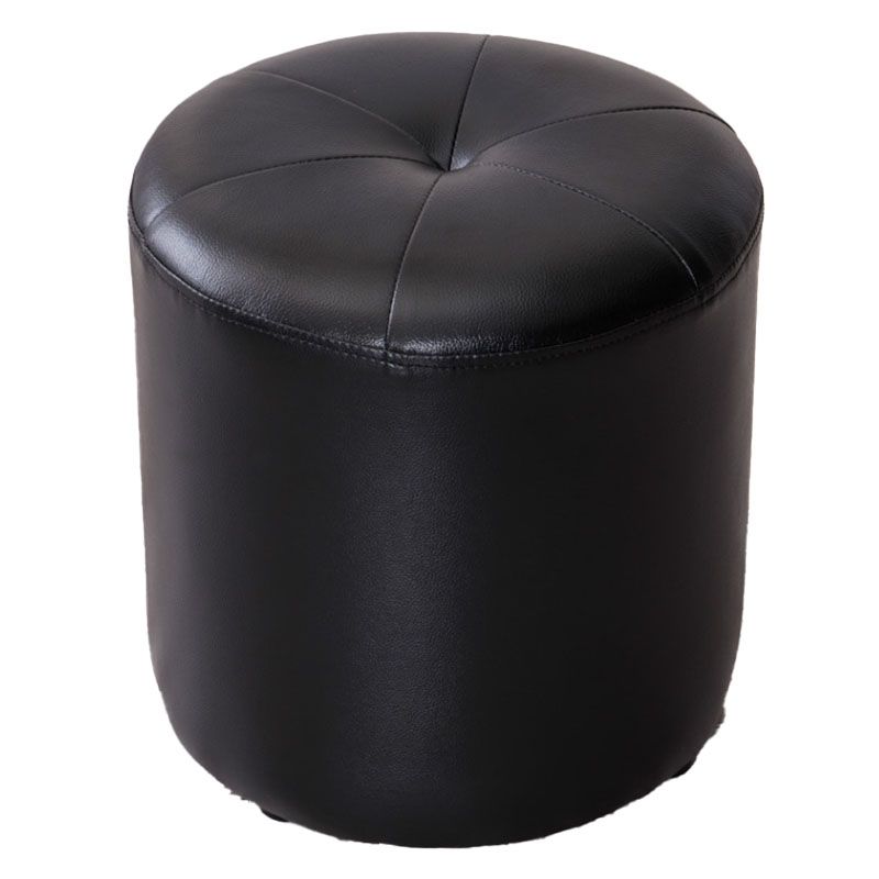 Genuine Leather Standard Stool Modern Style Simple Round Stool